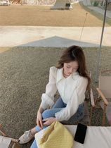 Style Temperament Tencel Blend Shirt Woman Spring Summer New retro Bubble sleeves 100 lap long sleeves Dont make blouses shirt