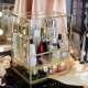 Extra Large Glass Cosmetics Storage Box Desktop Dustproof with Lid Transparent Lipstick Skin Care Jewelry Storage Rack