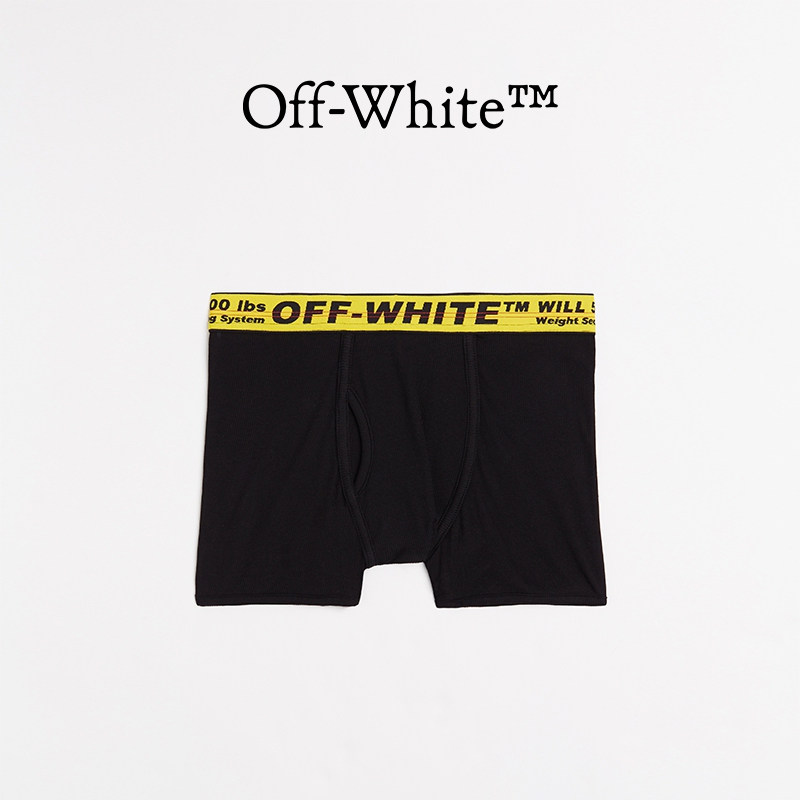 OFF-WHITE Men's black knit three clothing Industrial wind four-corner underpants