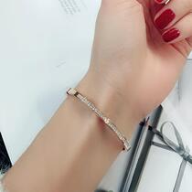 South Korea Personality Half Circle Full People Color Gold Rose JHR Diamond Gold Bracelet Female Titanium Steel Bracelet when Korean version Shang Chauannet Red