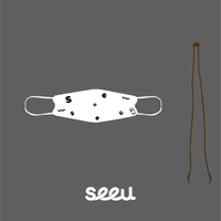 Кемпинг белый щенок маска 10