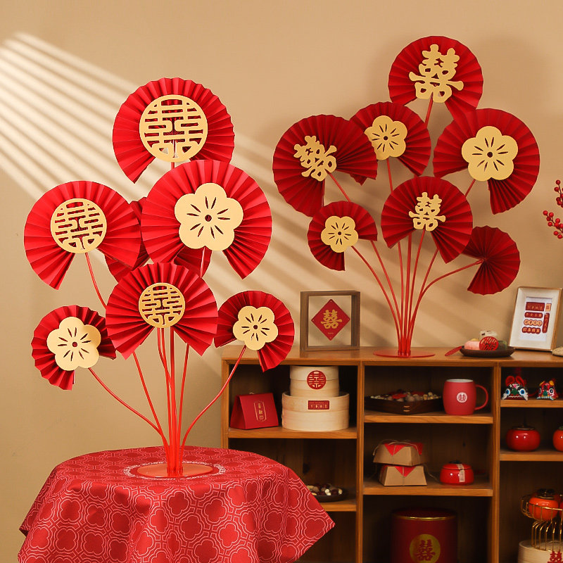 Engagement banquet small swing package full set of simple desktop net red wedding room decoration arrangement festive supplies rural marriage