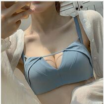 Sexy beautiful backNo trace without steel ring to hold a small bra adjustment type girl underwear set on the side dairy bra