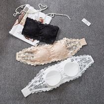 Lace Han Edition wipes underwear without shoulder-free lady bra punch anti-walking stealth underwear with chest mat