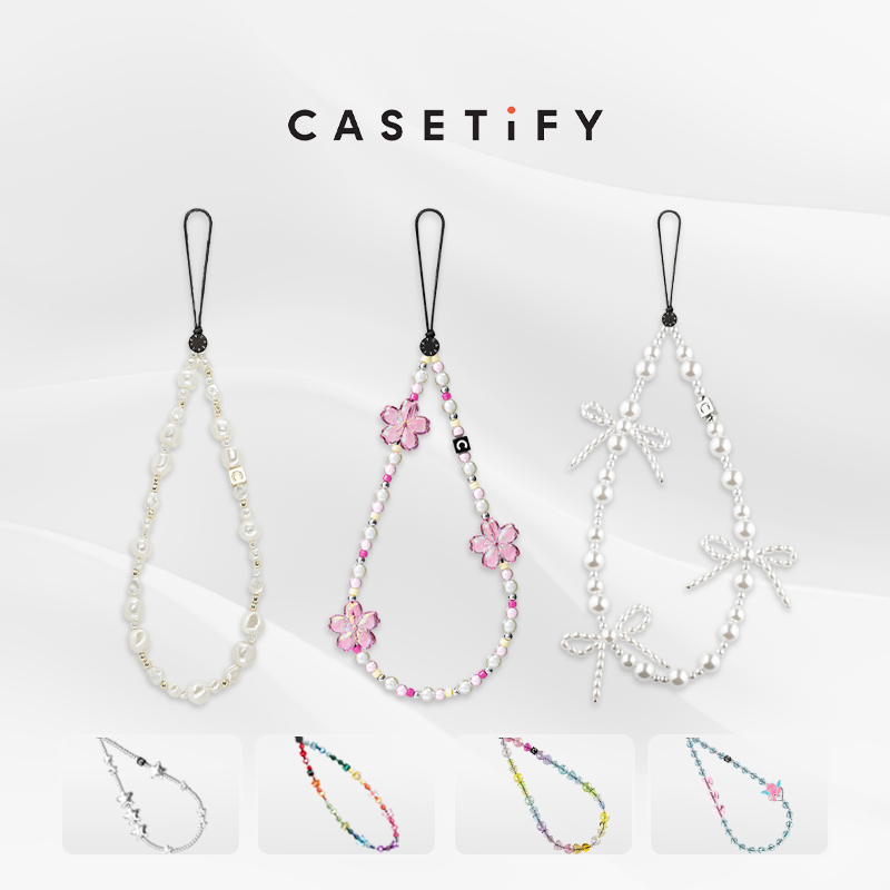 CASETiFYのビーズ/リボン/サクラ/ハート/スター/エロス/キャンディは、iPhoneの携帯電話チェーンアクセサリーの全範囲に適しています。