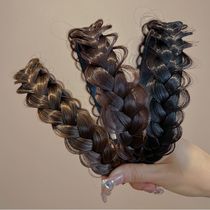 Hemp Flower Braid Wig Head Stirrup Netting Red 2023 New Pressure Hair Anti-Slip Hair Stirrup Head Adorned Teenage Girl Cute Fish Bone Braid