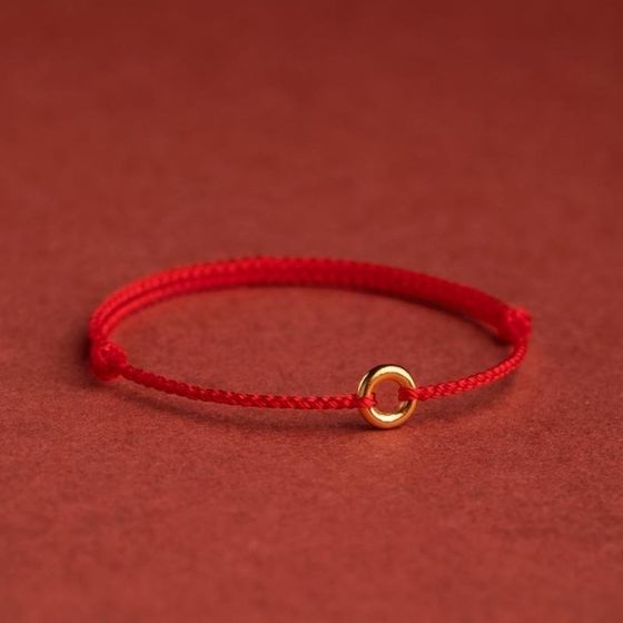 Peace buckle anklet red rope girls simple couple bracelet animal year ultra-fine anklet rope four seasons hand-woven men