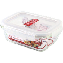 Lock and Lock lunch box heat-resistant glass crisper work lunch box food bowl microwave refrigerator storage 482