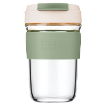 Lock and Lock Coffee Cup Glass Water Cup Girls Portable Straw DIY Drink Cup Office Good-Looking Male 482