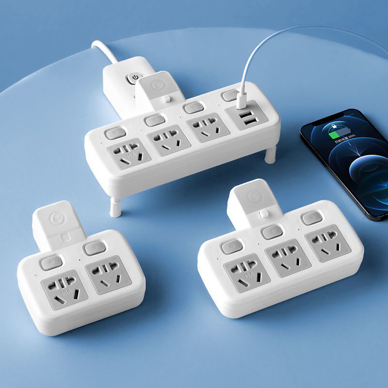 Household independent switch socket converter plug multi-function USB socket one turn multi-hole total power 2