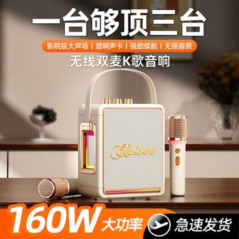 German Berlin Sound 160W Audio Bluetooth Speaker 2025 New Model Home Ktv Microphone Set Karaoke Microphone