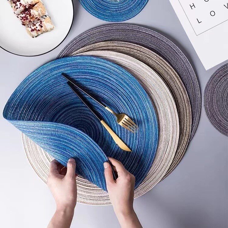 Nordic Day Style Western Dining Mat Superior Feel Light Lavish Heat Insulation Mat Table Mat Anti-Burn Home Bowl Mat Plate Mat