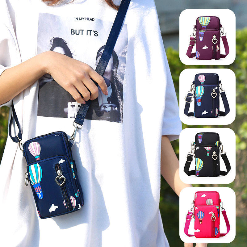 2022 New Dress Cell Phone Bag Women Skew Satchel Canvas Mini Bag Phone Bag Hanging Neck Wrist Bag Zero Wallet