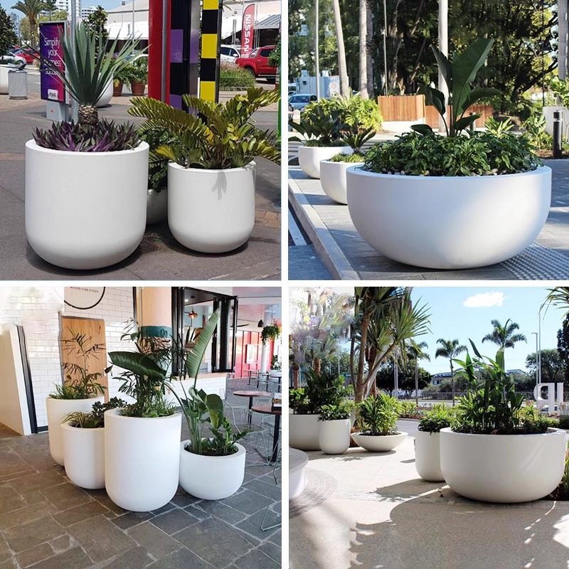 Municipal Square GRP Flower Box Mall Hotel School Outdoor Combined Flowerpots Garden View Decoration Flower Bowl Custom-Taobao