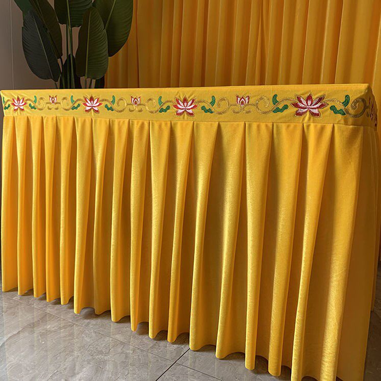 For table incense case Table cloth temples Buddha's gold velvet table dress for table-table cover table skirt table buddhist table hood deity