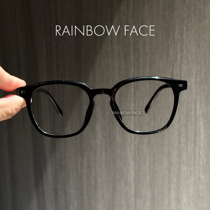 Lanyou Series/Uncoated Ems Ultra-Light Black Square Frame Men's Non-Coated Anti-Blue Light Prescription Eyeglass Frame Lanyou Series/Uncoated Ems Ultra-Light Black Square Frame Men's Non-Coated Anti-Blue Light Prescription Eyeglass Frame