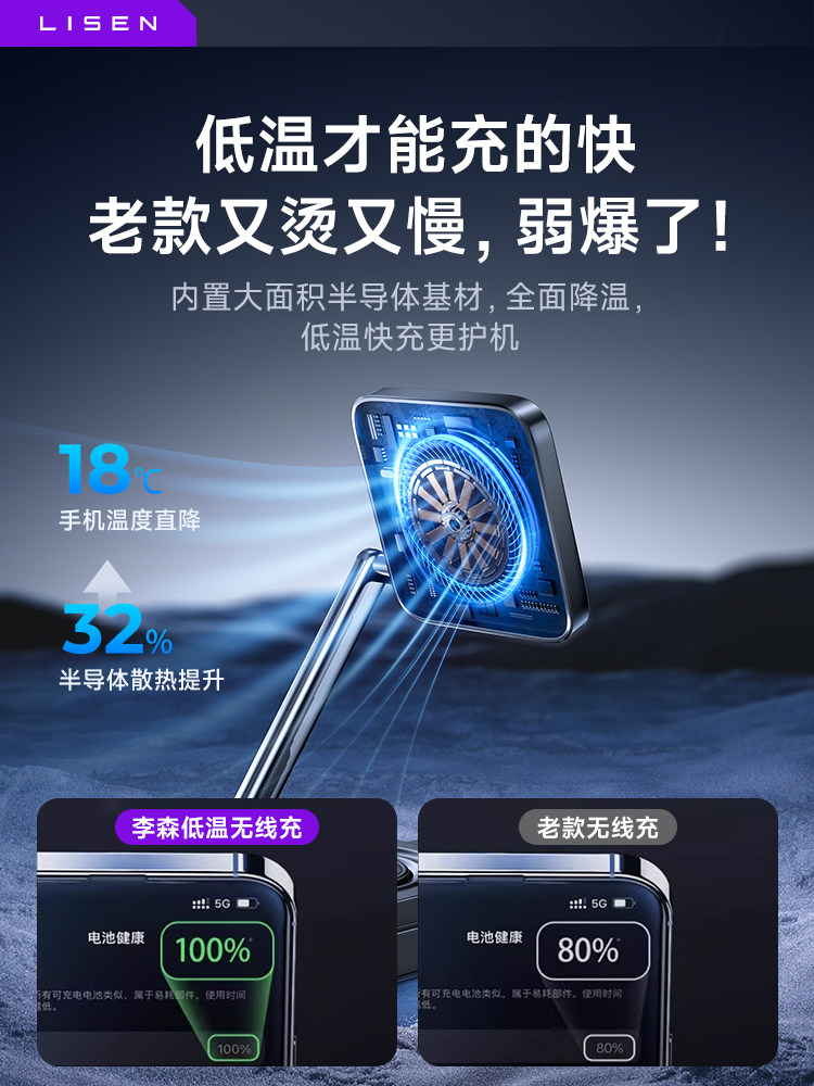 Three-In-One Wireless Charger Magsafe Stand Magnetic Fast Charging Suitable for Apple 17Pro Mobile Phone iPhone Desktop Charging Base Qi 80% off Stackable Iwatchs9 Watch Earphones AirPods