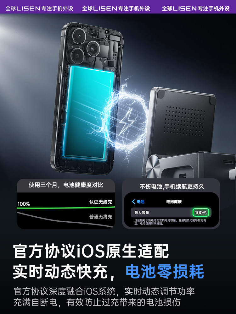 Three-In-One Wireless Charger Qi2 Suitable for Apple 17 iPhone 16 Promax Mobile Phone Holder iWatch Watch Magsafe Magnetic Charging Base AirPods Headphones Portable