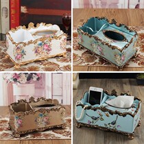 Eurostyle extravaganza creative multifunctional paper towel box remote control tea table containing box light and luxurious class home living room tea table