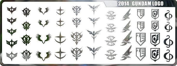 2014GUNDAM LOGO gd logo metal sticker size: 93x35mm2-Taobao