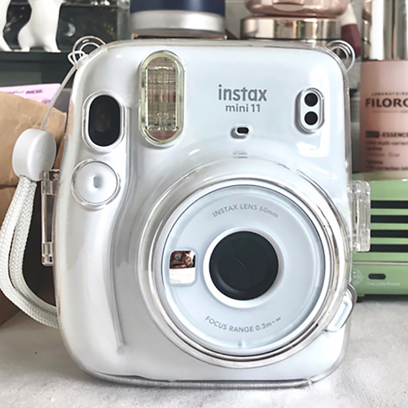 [Mini11 Transparent Crystal Case] Polaroid Protective Case Instax Hard Shell Camera Case Accessories