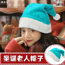 Santa Claus Hat Christmas Decoration Supplies High-end Short Plush Hat Adult Christmas Hat Party Dress Up