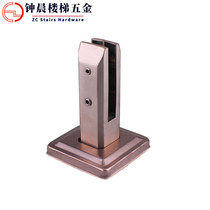 201 stainless steel swimming pool clip without punching base floor-standing glass fixed clip railing column stair accessories