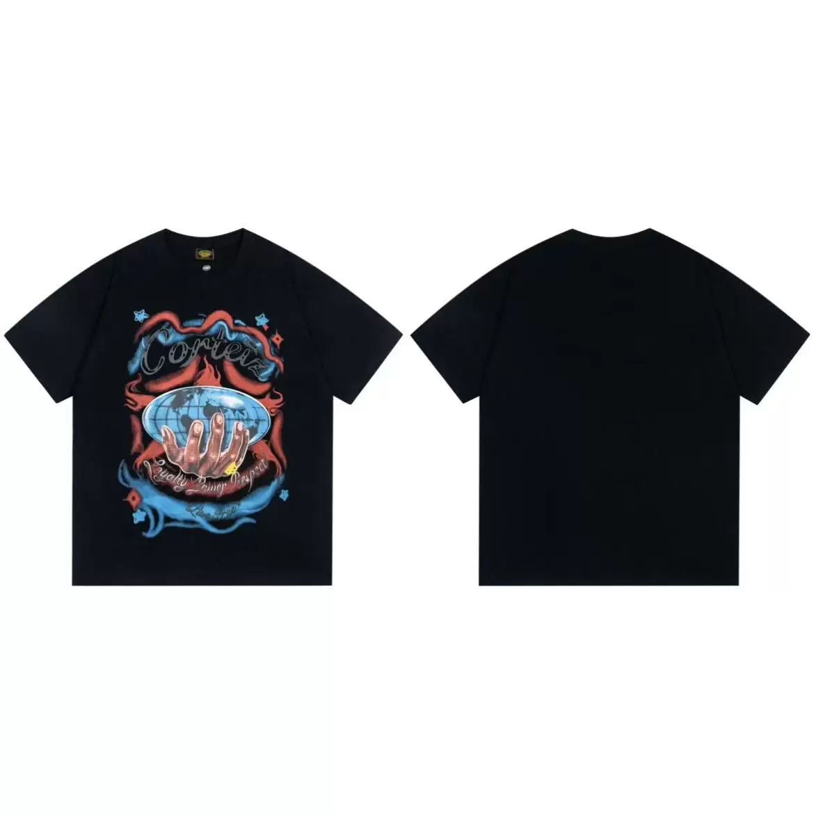 Футболка с принтом Corteiz Letter Graphic Print Tee 26ss Alcatraz с буквой графический принт короткий рукав