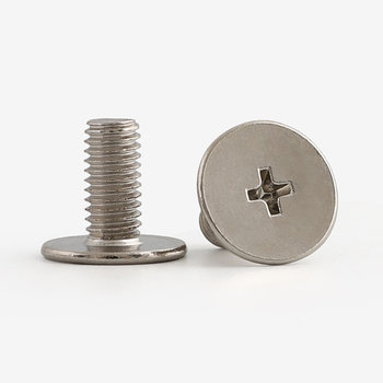 Nickel-plated large flat head screws