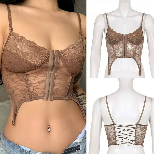 Кроп-топ (Vintage Clothers) Y2K корсет — кибер-бейби стиль, укороченный, размеры S–L