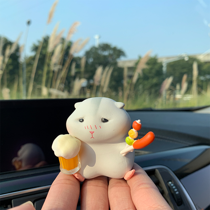 Car center console window decoration super cute pet cute car decoration hamster Clark series doll doll