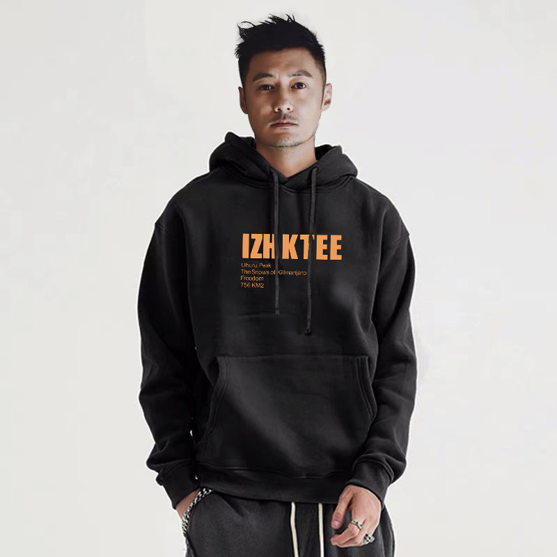 Tide - branded long sleeve t shirt men in spring and autumn 2021 new trend plus thicker blouse blouse cotton - hood jacket man