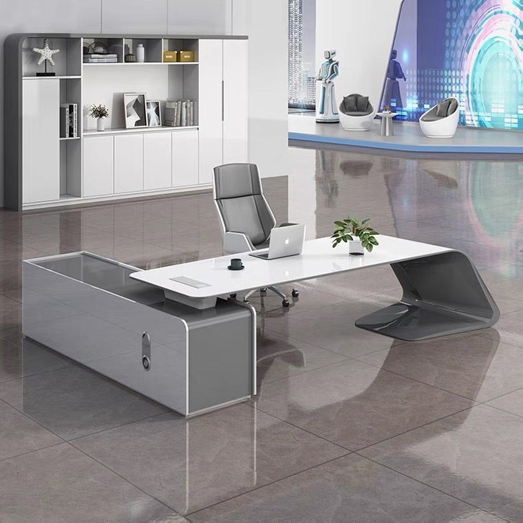 Fashion boss table president tablepersonality minimal modern white atmosphere large ballroom office old creative desk