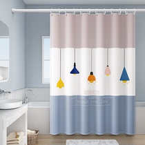Bathroom toilet bath curtain mildew-proof suit free of punch door curtain hanging curtain upscale waterproof cloth bath curtain partition