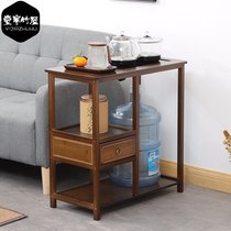 Chinese tea rack tea table side table tea table office home storage rack kettle integrated tea storage rack