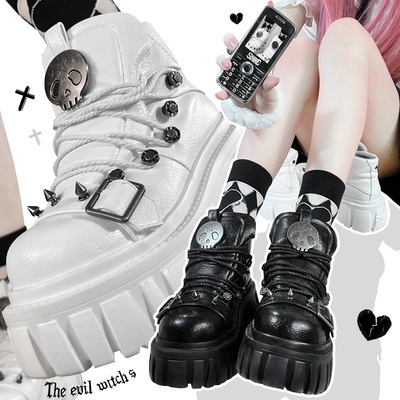 taobao agent Universal platinum metal high genuine footwear platform, punk style
