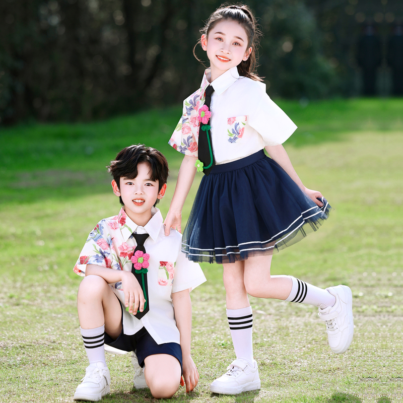 Primary School Sports Meeting Cheerleading Performance Costumes, Kindergarten Graduation Photo Class Uniforms, Children's Day Performance Costumes