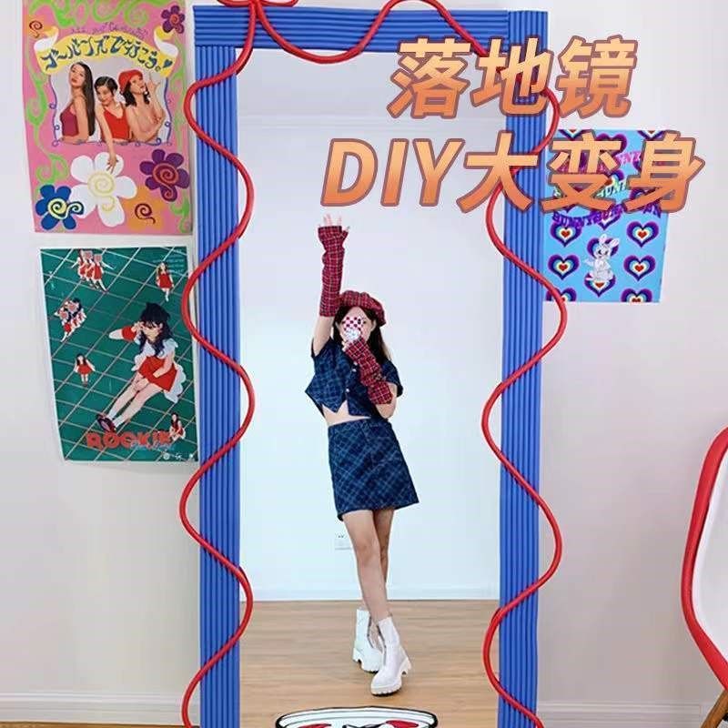 Mirror modified diy dressing mirror decorated diy mirror mirror mirror decorated mirror decorated border decoration frame diy bar diy