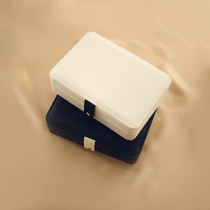 Cioem Kouim minimalist light luxury black and white leather storage box light luxury earrings nail necklace ring jewelry