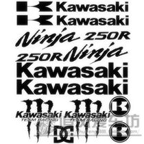 Kawasaki Kawasaki Ninja 250Ninja250R350R Full Car Decal Sticker Car Sticker Set Sticker Big Board Flower Painting