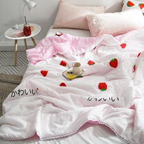 Washed cotton air conditioning by summer and quilted by double summer thin-Quilt Children Single Spring Autumn Summer Summer Quilt Washable