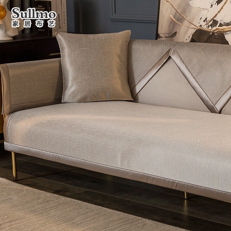 Summer ice silk sofa cushion Summer cool mat cushion cushions Anti Slip High-end Light Lavish Luxury Modern Season Universal Hood Cover