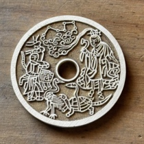 Ancient coins spending money Xingguan Turtle Crane diameter 59 mm thickness about 3.5 mm hand-finished brass