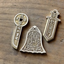 Ancient coins three samples hand-made sand casting using ancient methods. Please see details for size. Material: Brass