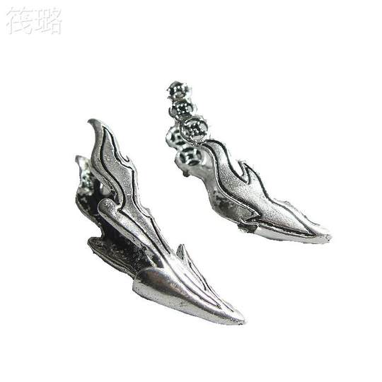 Rafulu tibetisches Silber-Zahnspitzen-Set, Wolfszahn-Anhänger, Herren- und Damen-Halskette, authentische Tasche, schwarzer Hundezahn-Anhänger, Zahnspangen knacken nicht die Persönlichkeit