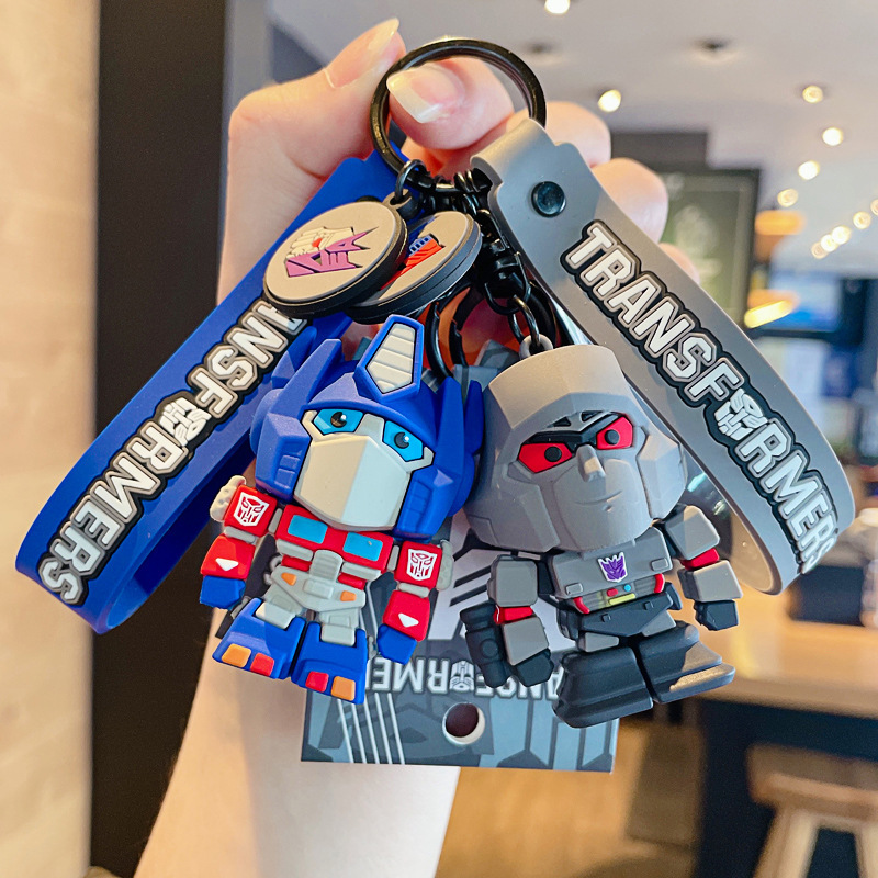 Authentic Transformers Keychain Childhood Memories Optimus Prime Key Chain Ring Cartoon Car Key Pendant New Model