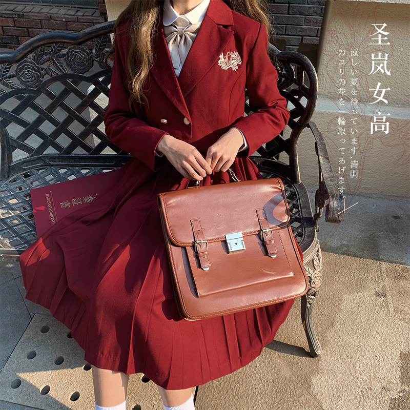 (St. Lan Women's High) Feet Room JK Uniform Suits for Milk Skirt Foreign Dress Long Sleeve Spring Suit