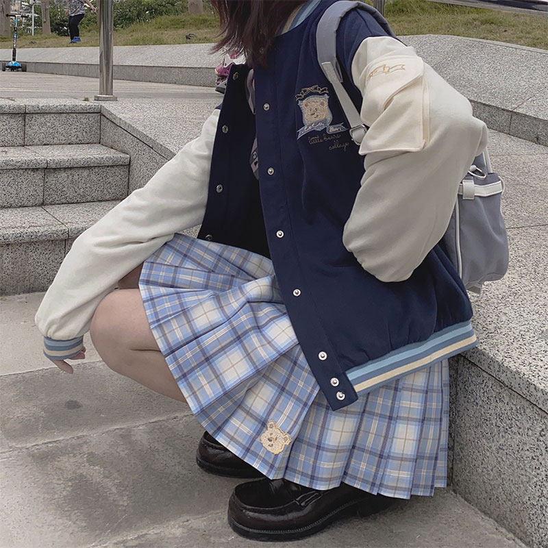 (Xiong Xiong Baseball Social) Feet-Feet Original JK Autumn Winter Sweatshirt Baseball Suit Jacket Embroidered Gagger