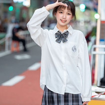 (Roman crown) feet-feet JK original uniform 100 lap long sleeve embroidery school for Japanese shirts