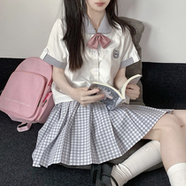 (Ogasawara) One-foot-one-ruler JK original uniform plaid school for short sleeves shirt